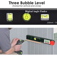 ILAF-327 4 in 1 Multifunctional Digital Angle Finder Protractor, Ruler (7inch, 190mm) Level Tool with Horizontal Vertical Circular Level - Instrulife