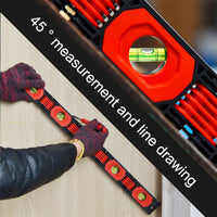 ILAF-365 Multi-function Foldable Level Angle Finder with 4 Bubble Levels 45°/90°/180° Ruler Magnets for Carpenters Woodworkers Fabricators - Instrulife