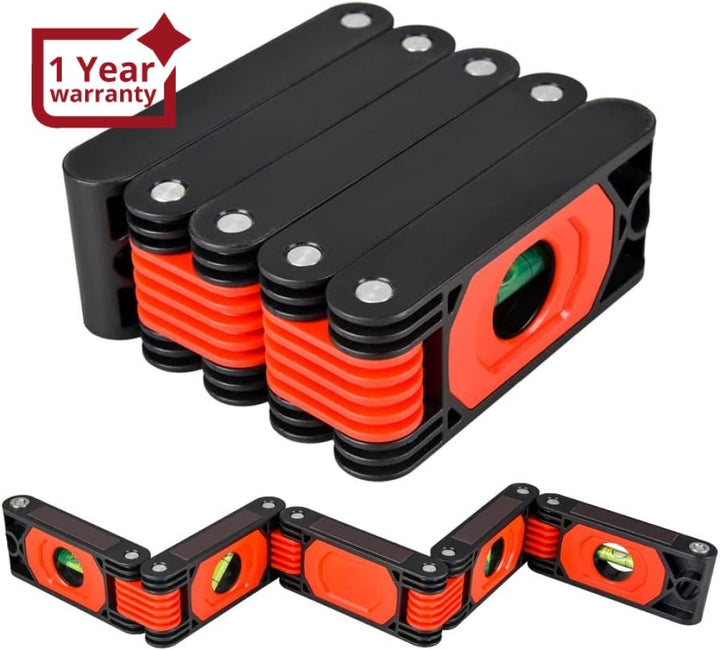 ILAF-365 Multi-function Foldable Level Angle Finder with 4 Bubble Levels 45°/90°/180° Ruler Magnets for Carpenters Woodworkers Fabricators - Instrulife