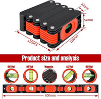 ILAF-365 Multi-function Foldable Level Angle Finder with 4 Bubble Levels 45°/90°/180° Ruler Magnets for Carpenters Woodworkers Fabricators - Instrulife