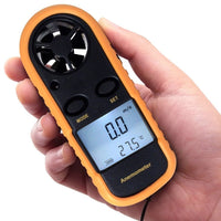 ILAN-703 2-in-1 Mini Handheld Digital Anemometer with Thermometer, Air Flow Wind Speed Meter, Beaufort Wind Scale Bar Graph, Ideal for Drone Flying, Sailing, Ventilation System Airflow Measurement, m/S , km/H , Ft/min., Knots, mph, Celsius or Fahrenheit - Instrulife