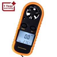 ILAN-703 2-in-1 Mini Handheld Digital Anemometer with Thermometer, Air Flow Wind Speed Meter, Beaufort Wind Scale Bar Graph, Ideal for Drone Flying, Sailing, Ventilation System Airflow Measurement, m/S , km/H , Ft/min., Knots, mph, Celsius or Fahrenheit - Instrulife