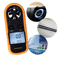 ILAN-703 2-in-1 Mini Handheld Digital Anemometer with Thermometer, Air Flow Wind Speed Meter, Beaufort Wind Scale Bar Graph, Ideal for Drone Flying, Sailing, Ventilation System Airflow Measurement, m/S , km/H , Ft/min., Knots, mph, Celsius or Fahrenheit - Instrulife