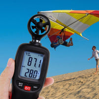 ILAN-271 Digital Handheld Anemometer Wind Speed Meter Measure Temperature Air Velocity Wind Chill Gauge with Data Recording for Windsurfing Kite flying Sailing Surfing Fishing - Instrulife