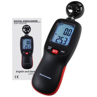 ILAN-271 Digital Handheld Anemometer Wind Speed Meter Measure Temperature Air Velocity Wind Chill Gauge with Data Recording for Windsurfing Kite flying Sailing Surfing Fishing - Instrulife