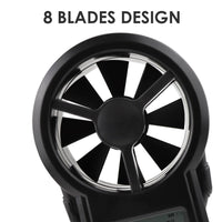 ILAN-272 Digital Vane Anemometer Handheld Wind Speed Temperature Meter Air Velocity Wind Chill Tester Gauge with MAX/MIN/AVG/Current Measurement Backlight - Instrulife