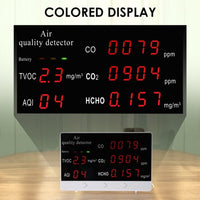 ILAQ-306 Air Quality Monitor CO2 / CO / HCHO / TVOC / AQI Formaldehyde Detector Rechargeable Accurate Air Gas Tester for Home Office and Various Occasion - Instrulife