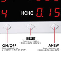 ILAQ-306 Air Quality Monitor CO2 / CO / HCHO / TVOC / AQI Formaldehyde Detector Rechargeable Accurate Air Gas Tester for Home Office and Various Occasion - Instrulife