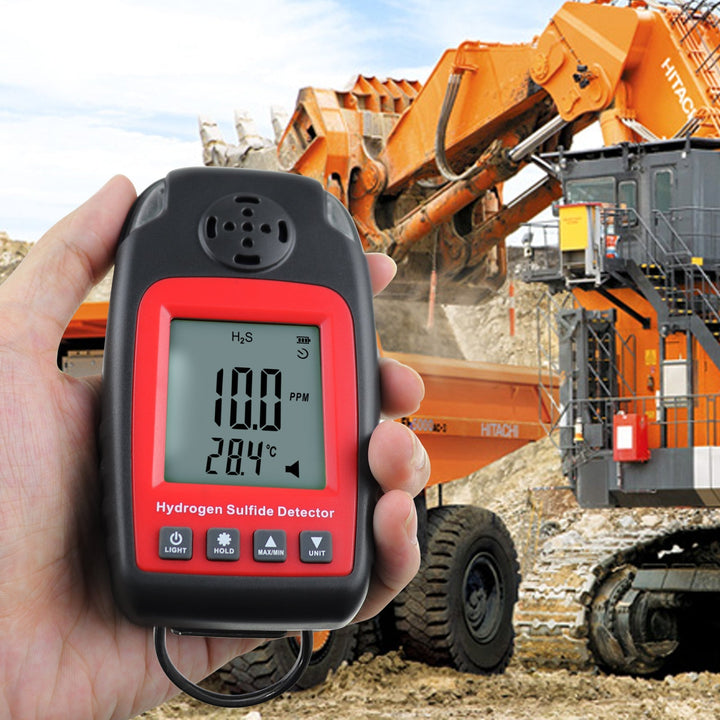 ILAQ-338 Hydrogen Sulfide Detector H₂S Monitor 0~100ppm Electrochemical H₂S Sensor LED Alarm with LCD Screen Backlight Portable Tester - Instrulife