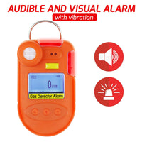 ILAQ-374 Portable Hydrogen Sulfide (H₂S) Gas Detector 1500 Record Alarm Events with Audible, Visual, Vibration Alarm Function - Instrulife