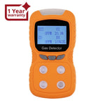 ILAQ-384 Portable Gas Detector CO H₂S O₂ EX (LEL) 4 Gas Detection Gas Rechargeable Clip Sniffer with Audible Visual Vibration Alert and Voice Prompt - Instrulife