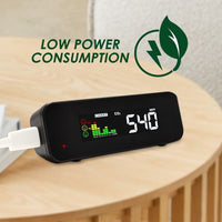 ILAQ-385 Carbon Dioxide CO2 Monitor 0~5000ppm Range Large Colored LED Screen Display IAQ Meter Air Quality Tester NDIR Sensor - Instrulife