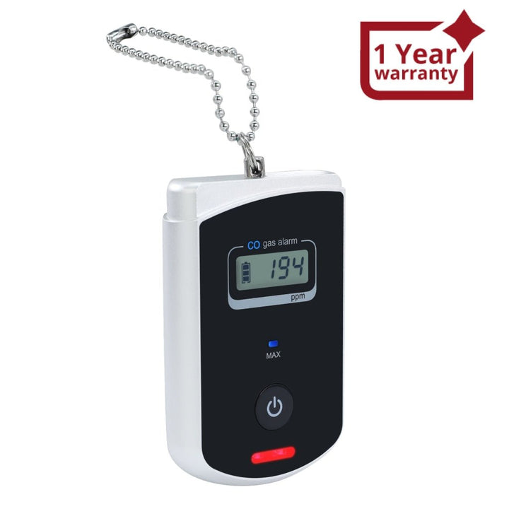 ILAQ-393 Travel Carbon Monoxide Detector Portable Mini Vehicle CO Detector Air Quality Monitor for Car, RV, Aircraft CO Gas Alarm with Audible Visual Alert, Lanyard clip - Instrulife
