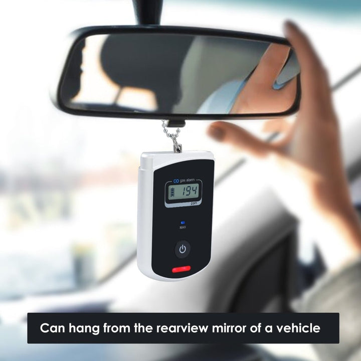 ILAQ-393 Travel Carbon Monoxide Detector Portable Mini Vehicle CO Detector Air Quality Monitor for Car, RV, Aircraft CO Gas Alarm with Audible Visual Alert, Lanyard clip - Instrulife