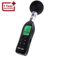 ILDA-286 WBGT (Wet Bulb Globe Temperature) Heat Stress Meter Datalogger Air Globe Temperature Humidity Tester with Backlight Indicator Audible Alarm Data Logging Function Handheld or Mount in Tripod - Instrulife