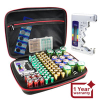 ILBT-319_BT Large-capacity, Portable, Waterproof, Shockproof and Flexible Battery Organizer Storage Case, with Tester, Internal Compartment and Containers - Instrulife