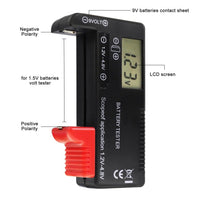 ILBT-376 Digital Battery Capacity Tester Volt Checker Load Analyzer Display Check AAA AA C D 9V 3.7V 1.5V Button Cell Household Batteries Universal Tester - Instrulife