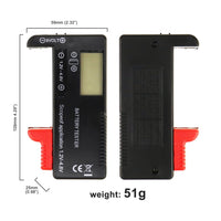 ILBT-376 Digital Battery Capacity Tester Volt Checker Load Analyzer Display Check AAA AA C D 9V 3.7V 1.5V Button Cell Household Batteries Universal Tester - Instrulife