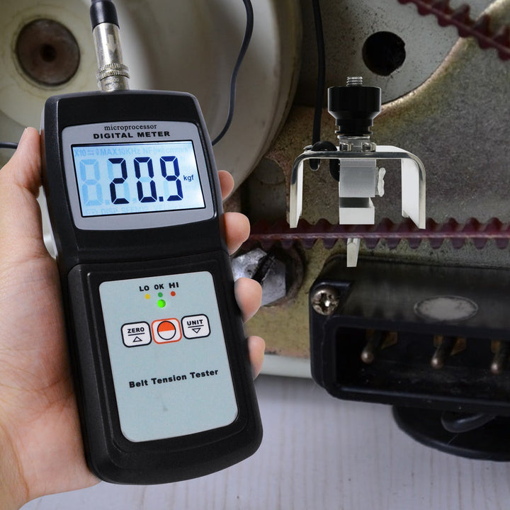 ILTT-2880 Digital Belt Tension Meter Gauge, 0~77 kg / 0~120 lb / 0~750 Newtons / 0~144 Seems, Tape Cable Wire Replacement Adjustment Maintenance, Automotive Motorcycle Manufacturing Industry - Instrulife