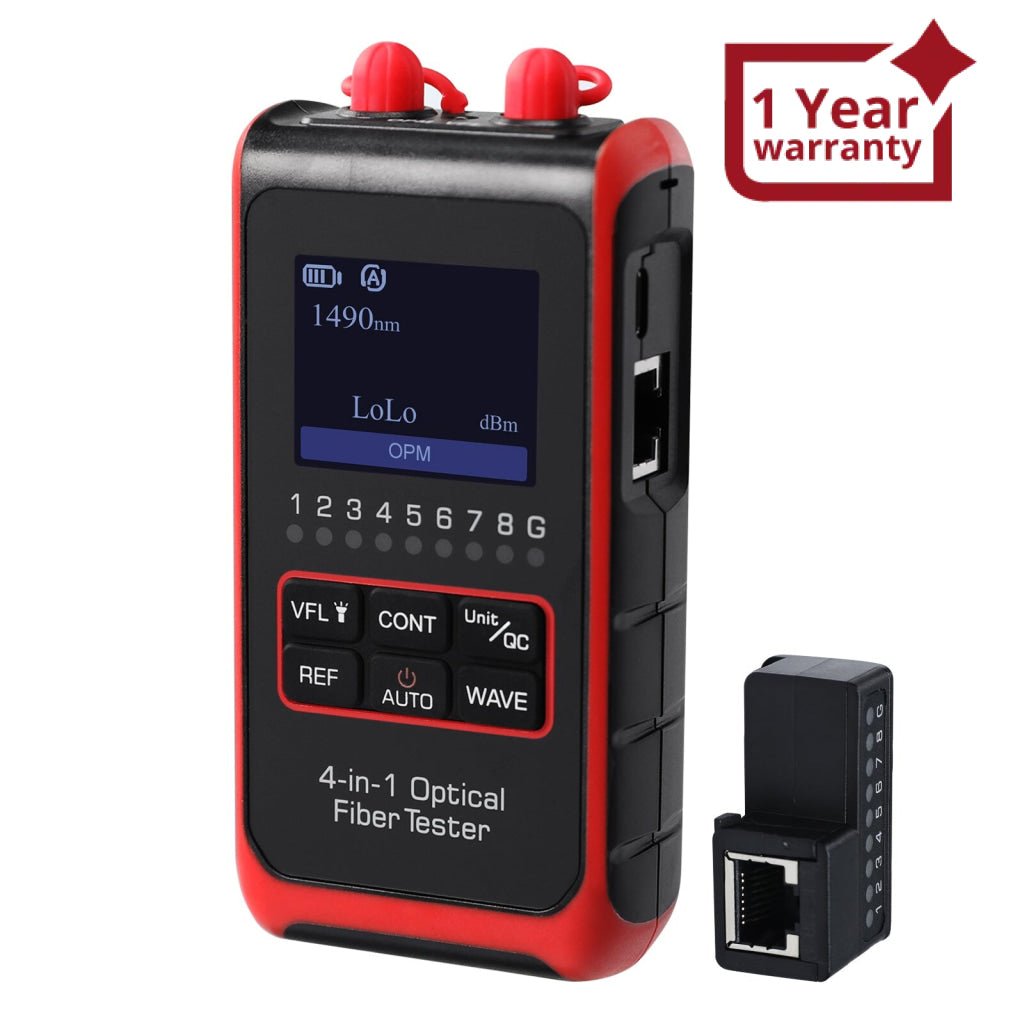 ILCT-430 Fiber Optic Power Meter VFL REF FC SC ST Visual Fault Locator HD Colored LCD Display Fiber Optical Cable Tester Network Tools - Instrulife