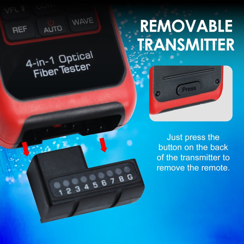ILCT-430 Fiber Optic Power Meter VFL REF FC SC ST Visual Fault Locator HD Colored LCD Display Fiber Optical Cable Tester Network Tools - Instrulife