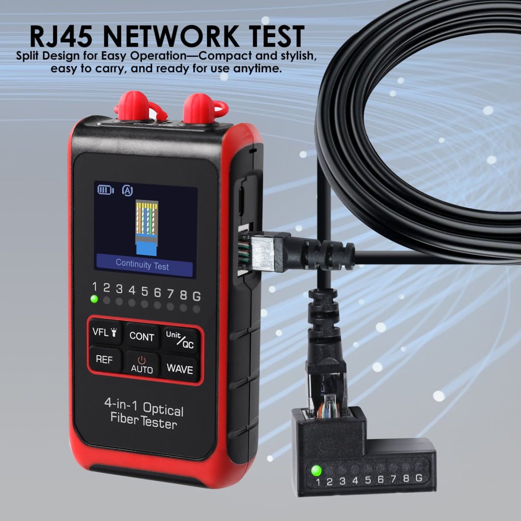 ILCT-430 Fiber Optic Power Meter VFL REF FC SC ST Visual Fault Locator HD Colored LCD Display Fiber Optical Cable Tester Network Tools - Instrulife