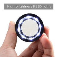ILJL-717L Magnifier Scale Loupe 10x Magnification 8 LED Light 20mm Scale Chart & 25mm Field of View - Instrulife