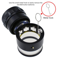 ILJL-717L Magnifier Scale Loupe 10x Magnification 8 LED Light 20mm Scale Chart & 25mm Field of View - Instrulife