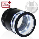 ILJL-717L Magnifier Scale Loupe 10x Magnification 8 LED Light 20mm Scale Chart & 25mm Field of View - Instrulife