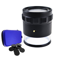 ILJL-717L Magnifier Scale Loupe 10x Magnification 8 LED Light 20mm Scale Chart & 25mm Field of View - Instrulife