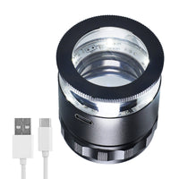 ILJL-717L Magnifier Scale Loupe 10x Magnification 8 LED Light 20mm Scale Chart & 25mm Field of View - Instrulife