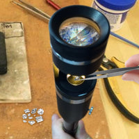 ILJL-184 10x 18mm Handheld Darkfield Loupe, with LED Flashlight Jeweller Gem Inspection Tools - Instrulife