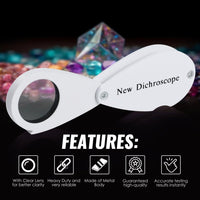 ILGI-7209 Foldaway Dichroscope Gemstone Jewelry Testing Tool Lightweight and Portable Ideal for Jewelers and Gemologists - Instrulife