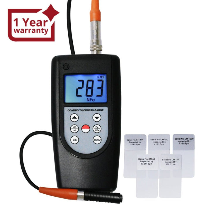 ILTM-1210A Coating Thickness Meter Gauge F & NF, Magnetic Induction Eddy Current 0~2000μm 0~80mil Non-Magnetic Non-conductive Material Thick Measure Tester, Substrate Auto Detection - Instrulife