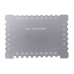 ILTM-2000 Wet Film Combs 25~2032µm Microns Micrometer / 1~80 Mil Dual Scale, Wet Paint Coating Thickness Step Notched Gauge, Rectangular Style - Instrulife