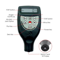 ILTM-761 Digital Coating Thickness Meter 0~1250um / 0~50mil + Built-in F & NF CE Marking Aluminum / Iron Substrates - Instrulife