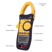ILMU-63 Digital AC/DC Clamp Meter Multimeter Thermometer Ohm Auto Range 3999 Counts Professional Tester - Instrulife