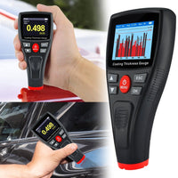 ILTM-276 Professional Thickness Meter Gauge Digital HD Colored Display Car Paint Coating Tester 0~1500um/0~59mil/0~1.5mm Measurement Range Data Storage Automatic Screen Rotation Automotive Tool - Instrulife