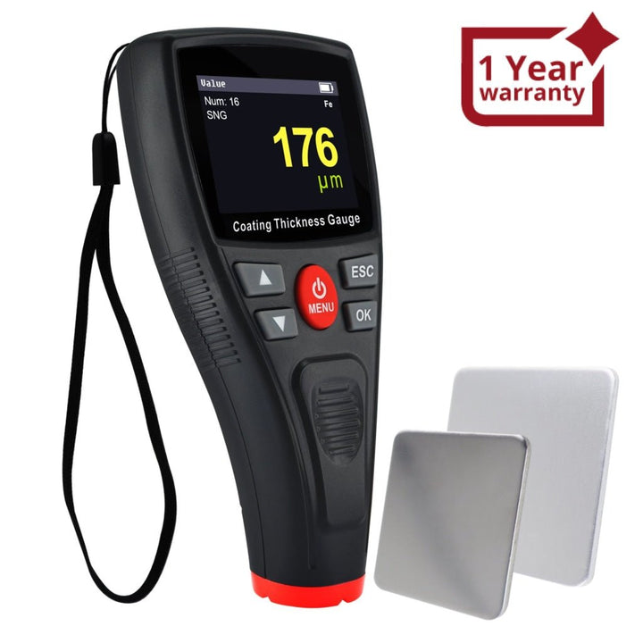 ILTM-276 Professional Thickness Meter Gauge Digital HD Colored Display Car Paint Coating Tester 0~1500um/0~59mil/0~1.5mm Measurement Range Data Storage Automatic Screen Rotation Automotive Tool - Instrulife