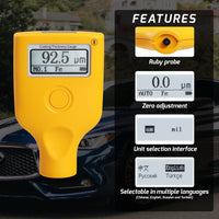ILTM-407 Paint Thickness Meter Mil Coating Depth Gauge Tester with Fe/NFe Measuring 0-3500 μm for Used Car Buyers, Check The Cars Original Coating - Instrulife