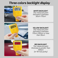 ILTM-407 Paint Thickness Meter Mil Coating Depth Gauge Tester with Fe/NFe Measuring 0-3500 μm for Used Car Buyers, Check The Cars Original Coating - Instrulife