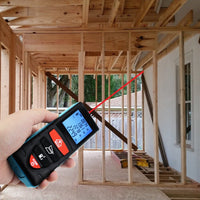 ILDM-209 40M (131ft) Digital Laser Distance Meter Measuring Device D8 Rangefinder Measure Telemetro Range Finder with Backlit LCD Screen, Single-distance/ Continuous Measurement Area Pythagorean Modes, +/- 1.5mm High Accuracy - Instrulife