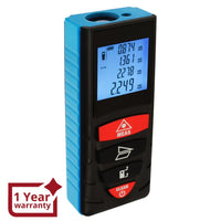 ILDM-209 40M (131ft) Digital Laser Distance Meter Measuring Device D8 Rangefinder Measure Telemetro Range Finder with Backlit LCD Screen, Single-distance/ Continuous Measurement Area Pythagorean Modes, +/- 1.5mm High Accuracy - Instrulife
