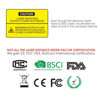 ILDM-209 40M (131ft) Digital Laser Distance Meter Measuring Device D8 Rangefinder Measure Telemetro Range Finder with Backlit LCD Screen, Single-distance/ Continuous Measurement Area Pythagorean Modes, +/- 1.5mm High Accuracy - Instrulife