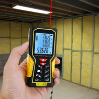 ILDM-723 Digital Laser Distance Meter 70m (229ft) Handheld Range Finder Area & Volume Measuring Tools Meter Tester with Backlight and Spirit Bubble Level, ±1mm accuracy - Instrulife