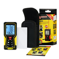 ILDM-723 Digital Laser Distance Meter 70m (229ft) Handheld Range Finder Area & Volume Measuring Tools Meter Tester with Backlight and Spirit Bubble Level, ±1mm accuracy - Instrulife