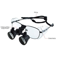 ILDL-768 2.5x Magnification Dental Loupes, Galilean Style Titanium Frame, Dental Surgical Medical Binocular, 100mm Field of View + 90mm Depth of Field +420mm Working Distance, Flip-Up Function Flexible Optical Glass Loupe Dentistry - Instrulife