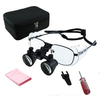 ILDL-768 2.5x Magnification Dental Loupes, Galilean Style Titanium Frame, Dental Surgical Medical Binocular, 100mm Field of View + 90mm Depth of Field +420mm Working Distance, Flip-Up Function Flexible Optical Glass Loupe Dentistry - Instrulife