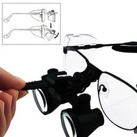 ILDL-768 2.5x Magnification Dental Loupes, Galilean Style Titanium Frame, Dental Surgical Medical Binocular, 100mm Field of View + 90mm Depth of Field +420mm Working Distance, Flip-Up Function Flexible Optical Glass Loupe Dentistry - Instrulife