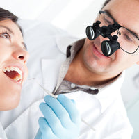 ILDL-768 2.5x Magnification Dental Loupes, Galilean Style Titanium Frame, Dental Surgical Medical Binocular, 100mm Field of View + 90mm Depth of Field +420mm Working Distance, Flip-Up Function Flexible Optical Glass Loupe Dentistry - Instrulife